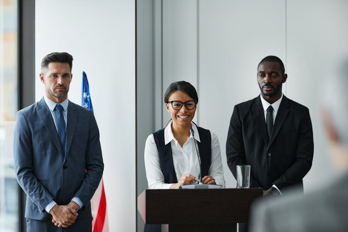 Men and Woman on a Conference
